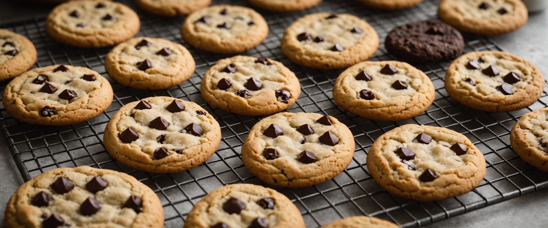 Assorted artisan cookies on a baking tray